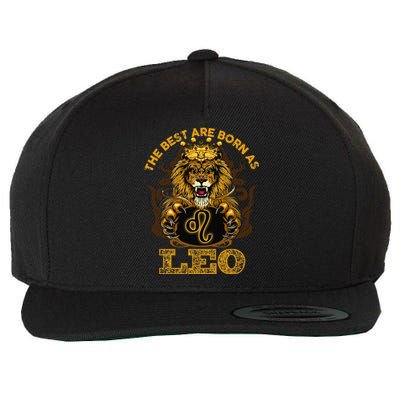 Lion graphic art July August Birthday design Leo Zodiac sign Wool Snapback Cap