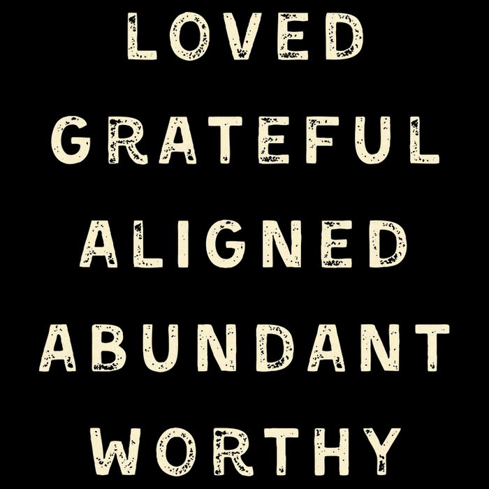 LOVED GRATEFUL ALIGNED ABUNDANT WORTHY AFFRIMATIONS POSITIVE Cooling Performance Crew T-Shirt