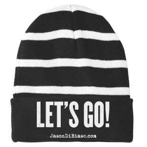 Let's Go and Grow Entrepreneur Jason DiBiase Striped Beanie with Solid Band