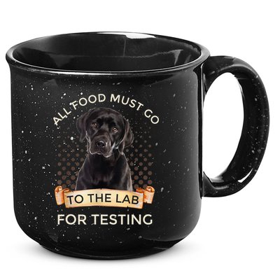 Labrador Gifts All Food Must Go To The Lab For Testing TShirt 15oz Campfire Ceramic Mug