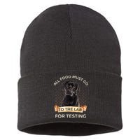 Labrador Gifts All Food Must Go To The Lab For Testing TShirt Sustainable Knit Beanie