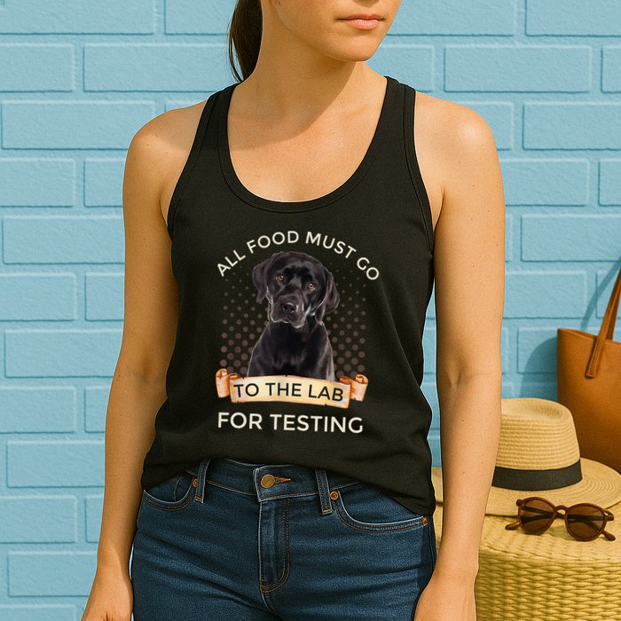 Labrador Gifts All Food Must Go To The Lab For Testing TShirt Womens Tank Top
