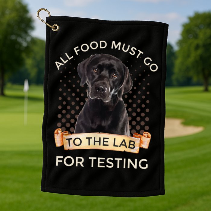 Labrador Gifts All Food Must Go To The Lab For Testing TShirt Golf Towel