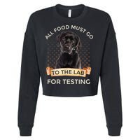 Labrador Gifts All Food Must Go To The Lab For Testing TShirt Cropped Pullover Crew