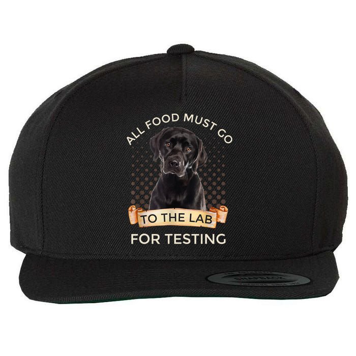 Labrador Gifts All Food Must Go To The Lab For Testing TShirt Wool Snapback Cap