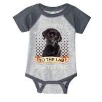 Labrador Gifts All Food Must Go To The Lab For Testing TShirt Infant Baby Jersey Bodysuit