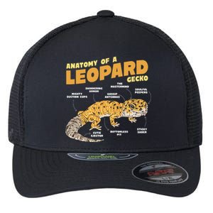 Leopard Gecko Anatomy Flexfit Unipanel Trucker Cap