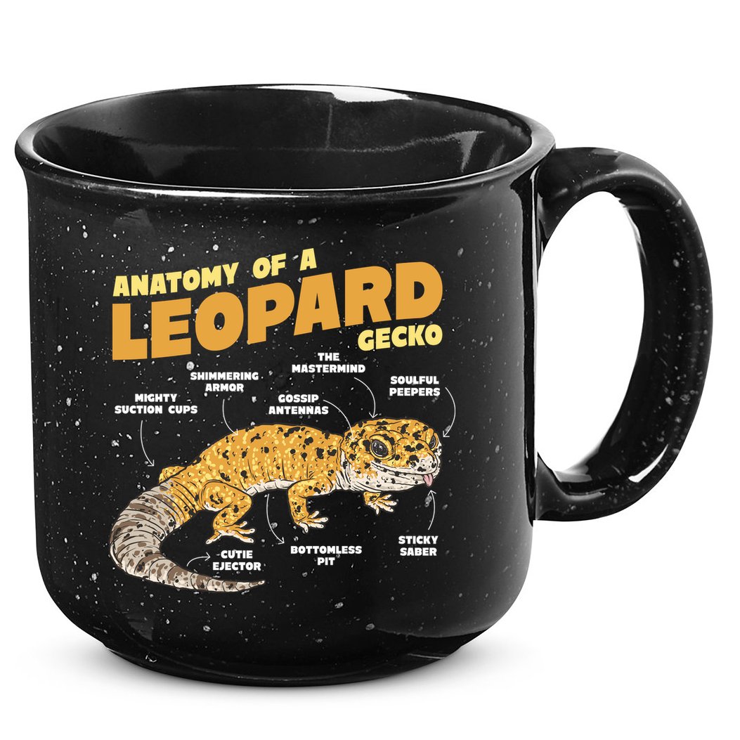 Leopard Gecko Anatomy 15oz Campfire Ceramic Mug