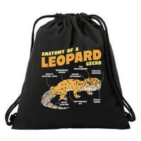 Leopard Gecko Anatomy Drawstring Bag