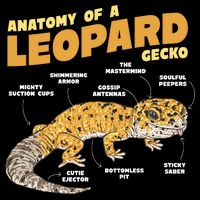 Leopard Gecko Anatomy Drawstring Bag