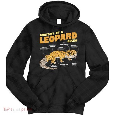 Leopard Gecko Anatomy Tie Dye Hoodie
