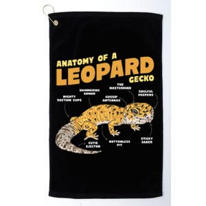 Leopard Gecko Anatomy Platinum Collection Golf Towel