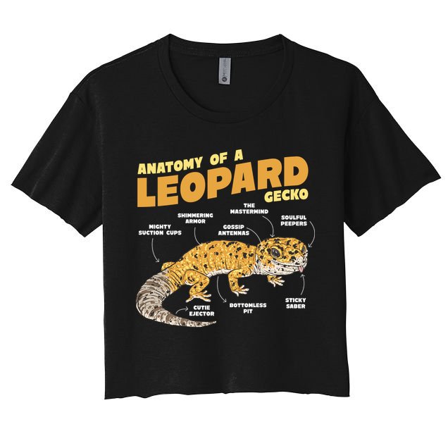 Leopard Gecko Anatomy Women's Crop Top Tee