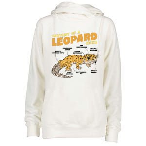 Leopard Gecko Anatomy Womens Funnel Neck Pullover Hood