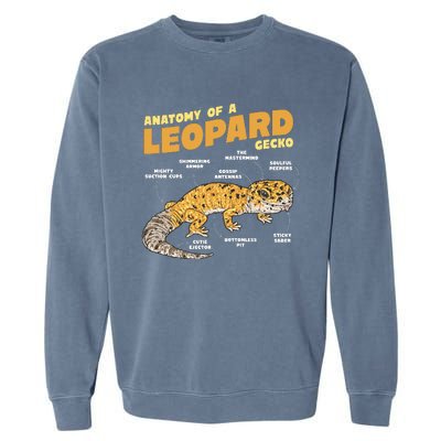 Leopard Gecko Anatomy Garment-Dyed Sweatshirt