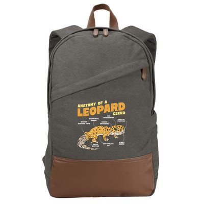 Leopard Gecko Anatomy Cotton Canvas Backpack