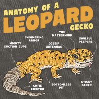 Leopard Gecko Anatomy Cotton Canvas Backpack
