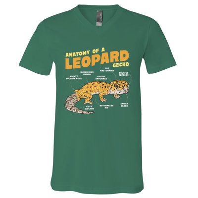 Leopard Gecko Anatomy V-Neck T-Shirt