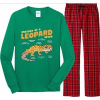 Leopard Gecko Anatomy Long Sleeve Pajama Set