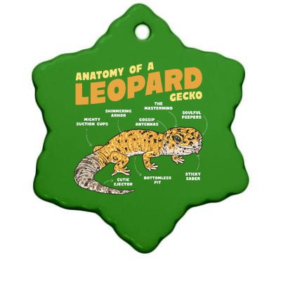 Leopard Gecko Anatomy Ceramic Star Ornament