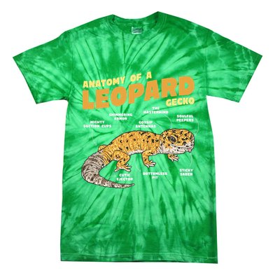 Leopard Gecko Anatomy Tie-Dye T-Shirt