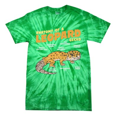 Leopard Gecko Anatomy Tie-Dye T-Shirt