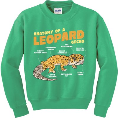 Leopard Gecko Anatomy Kids Sweatshirt