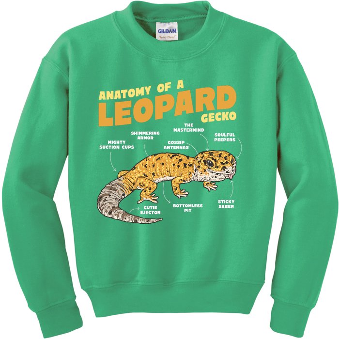 Leopard Gecko Anatomy Kids Sweatshirt