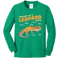 Leopard Gecko Anatomy Kids Long Sleeve Shirt