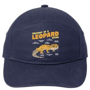 Leopard Gecko Anatomy 7-Panel Snapback Hat