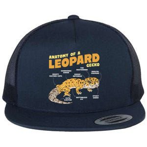 Leopard Gecko Anatomy Flat Bill Trucker Hat