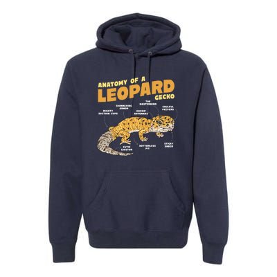 Leopard Gecko Anatomy Premium Hoodie