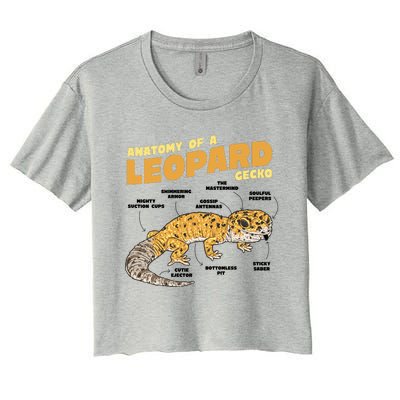 Leopard Gecko Anatomy Women's Crop Top Tee