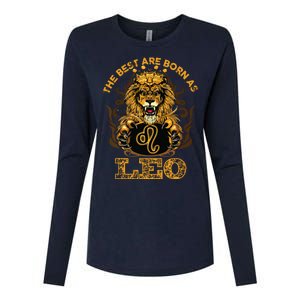 Lion Graphic Art July August Birthday Design Leo Zodiac Sign Womens Cotton Relaxed Long Sleeve T-Shirt