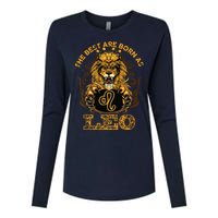 Lion Graphic Art July August Birthday Design Leo Zodiac Sign Womens Cotton Relaxed Long Sleeve T-Shirt