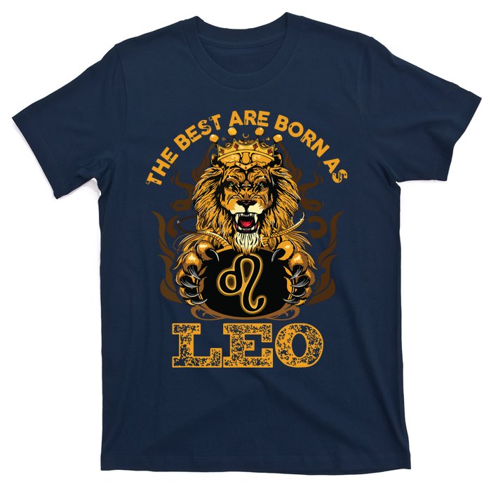 Lion Graphic Art July August Birthday Design Leo Zodiac Sign T-Shirt