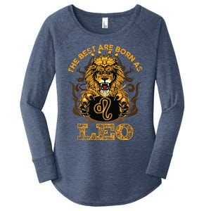 Lion Graphic Art July August Birthday Design Leo Zodiac Sign Women's Perfect Tri Tunic Long Sleeve Shirt