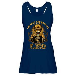 Lion Graphic Art July August Birthday Design Leo Zodiac Sign Ladies Essential Flowy Tank