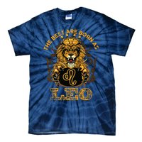 Lion Graphic Art July August Birthday Design Leo Zodiac Sign Tie-Dye T-Shirt