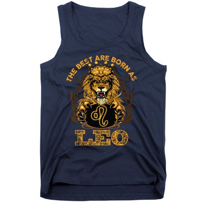 Lion Graphic Art July August Birthday Design Leo Zodiac Sign Tank Top