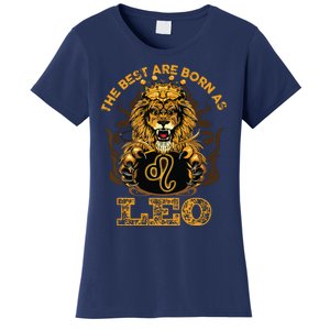 Lion Graphic Art July August Birthday Design Leo Zodiac Sign Women's T-Shirt