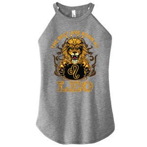 Lion Graphic Art July August Birthday Design Leo Zodiac Sign Women's Perfect Tri Rocker Tank