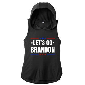 Lets Go Brandon Machado Stars And Strips LGB Ladies PosiCharge Tri-Blend Wicking Draft Hoodie Tank