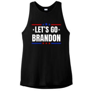 Lets Go Brandon Machado Stars And Strips LGB Ladies PosiCharge Tri-Blend Wicking Tank