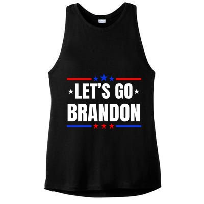Lets Go Brandon Machado Stars And Strips LGB Ladies PosiCharge Tri-Blend Wicking Tank