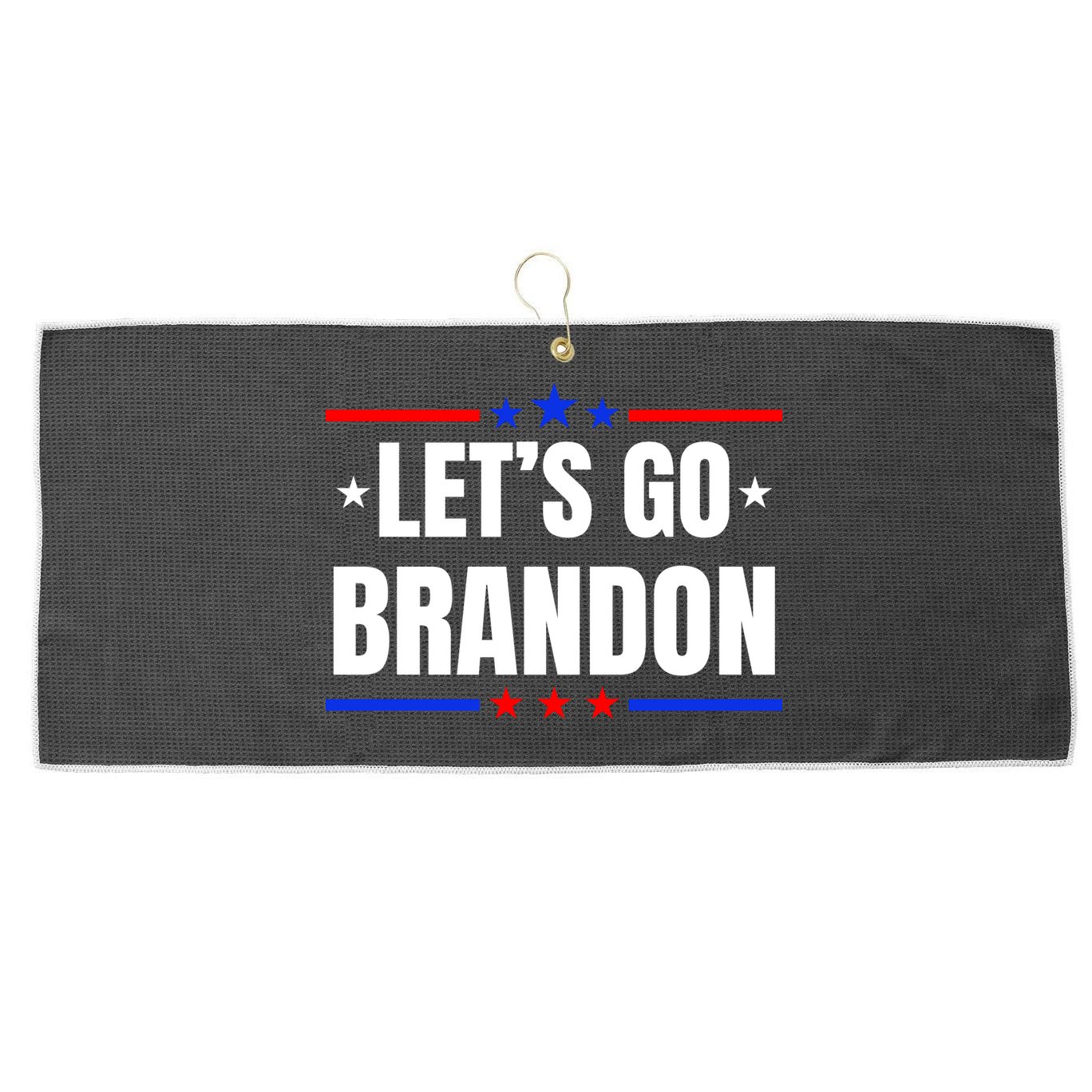 Lets Go Brandon Machado Stars And Strips LGB Large Microfiber Waffle Golf Towel
