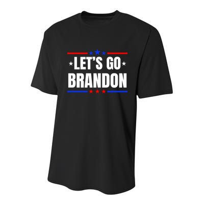Lets Go Brandon Machado Stars And Strips LGB Youth Performance Sprint T-Shirt