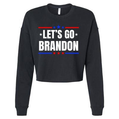 Lets Go Brandon Machado Stars And Strips LGB Cropped Pullover Crew