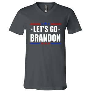 Lets Go Brandon Machado Stars And Strips LGB V-Neck T-Shirt