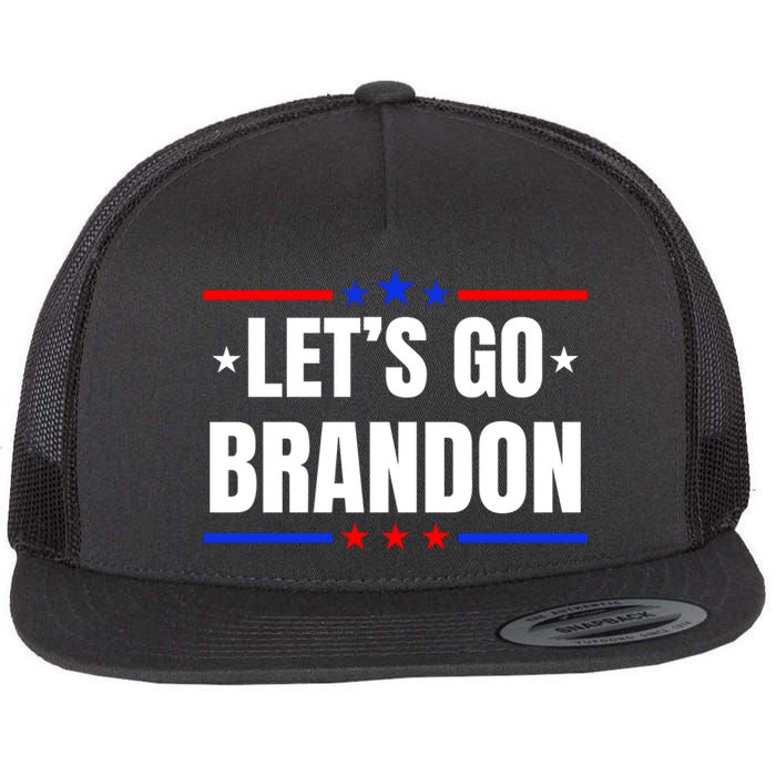 Lets Go Brandon Machado Stars And Strips LGB Flat Bill Trucker Hat